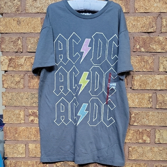 AC/DC Gray Short Sleeve Tee Size XS - Picture 1 of 4
